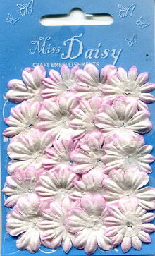 Set of 20 petals 25mm rose white