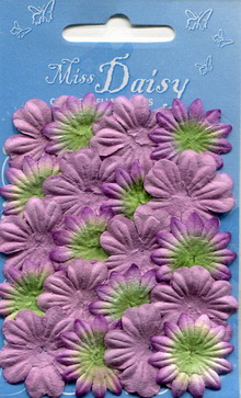 Set of 20 petals 25mm violet green