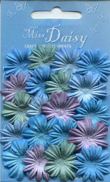 Set of 20 petals 25mm blues