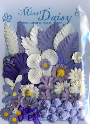 Flower Set  lavender white