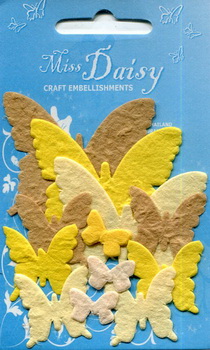Diecut set Butterflies yellow