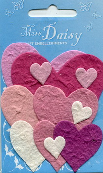 Diecut Set Hearts pink