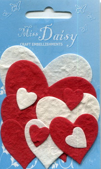 Diecut Set Hearts red