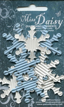 Diecut Set Snowflakes blue white