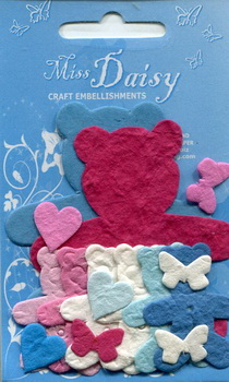 Die Cut Set Teddies blue pink