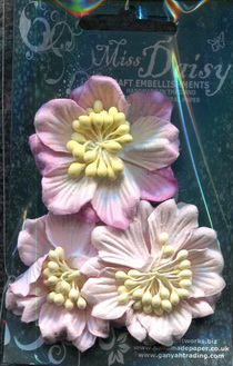 Set of 3 Gardenias 50mm <br>matching colour set<br>pinks