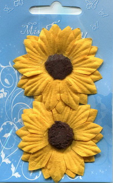 2 large double petaled Dasies 60mm