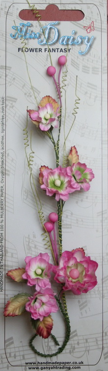 Large 30cm rose branch , blush