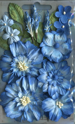 English Garden 1 Flower Sets , kobalt