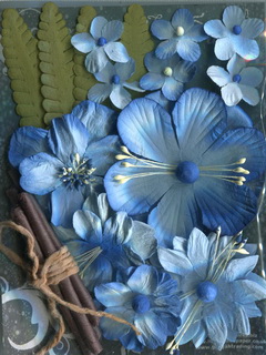 English Garden 1 Flower Sets , kobalt