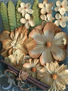 English Garden 1 Flower Sets , ochre