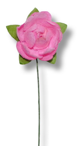 SMALL STEMMED ROSE 25x60mm open