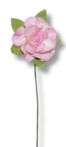 SMALL STEMMED ROSE 25x60mm  open