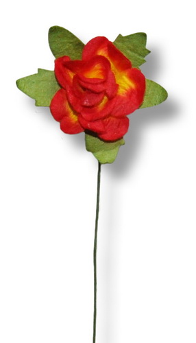 SMALL STEMMED ROSE 18x60mm  open