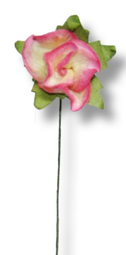 SMALL STEMMED ROSE 20x60mm  semiopen