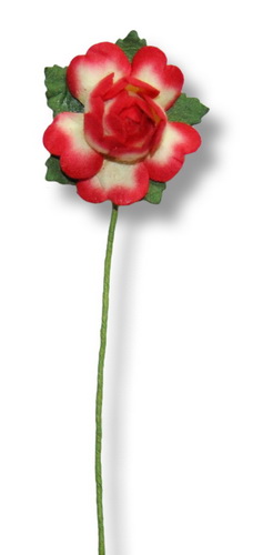SMALL STEMMED ROSE 27x60mm  semiopen