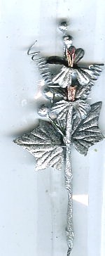 Handmade Xmas sprig 10cm silver